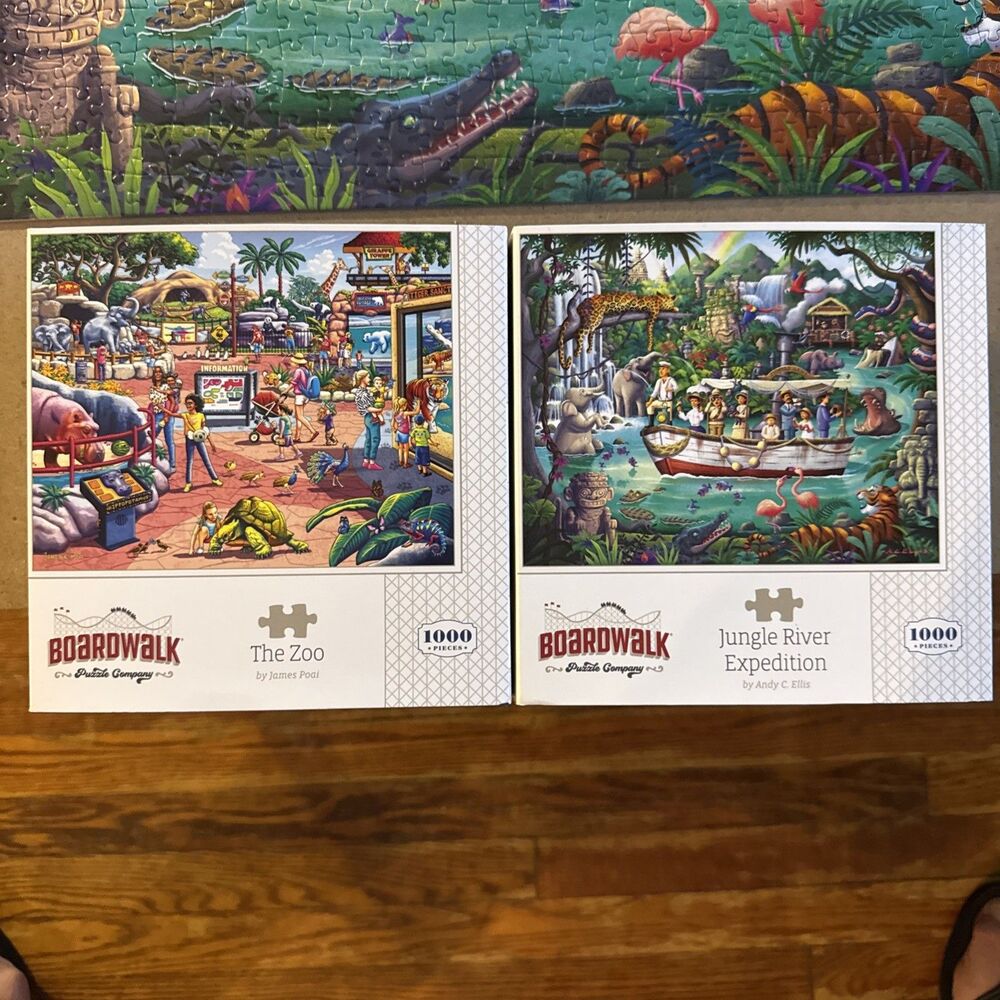 Jungle River Expedition & The zoo 1000 Piece Puzzle. (2)